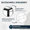 Hudora Fußballtor Pro Tect Lite black (Fußballtor für jedes Wetter und Outdoor-Einsatz), Schnelles Steck-Click-System ohne Werkzeug Bild 4