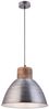 Pendelleuchte, silber, Eisen, Holz, Durchmesser 41 cm Bild 2