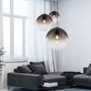 RGB LED Hängelampe Chrom Glaskugeln rauch Höhe 120 cm, VARUS Bild 3