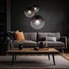 RGB LED Hängelampe Chrom Glaskugeln rauch Höhe 120 cm, VARUS Bild 2
