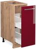 Apothekerschrank Fame-Line Bordeaux Hochglanz 30 cm ohne Arbeitsplatte Vicco Bild 4