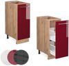 Apothekerschrank Fame-Line Bordeaux Hochglanz 30 cm ohne Arbeitsplatte Vicco Bild 5