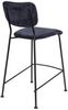 Tresenhocker BENSON DARK BLUE von ZUIVER mit trendigen Cordstoff Bild 5