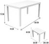 Dmora Outdoor-Lounge-Set Asta, Gartenkomposition mit 1 rechteckigen Tisch und 4 Bänken, Indoor- und Outdoor-Lounge von Pic Nic, 100 % Made in Italy, Weiß Bild 3