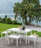 Dmora Outdoor-Lounge-Set Asta, Gartenkomposition mit 1 rechteckigen Tisch und 4 Bänken, Indoor- und Outdoor-Lounge von Pic Nic, 100 % Made in Italy, Weiß Bild 4