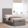 vidaXL Ottomane Bett mit Matratze & LEDs Taupe 90x200 cm Stoff 3314145 Bild 4
