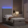 vidaXL Ottomane Bett mit Matratze & LEDs Taupe 90x200 cm Stoff 3314145 Bild 3