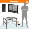 EASTSTORM Campingtisch Klappbar 90x60cm Schwarz Metallgitter Tragbar Bild 3