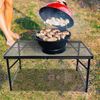 EASTSTORM Campingtisch Klappbar 90x60cm Schwarz Metallgitter Tragbar Bild 2