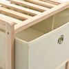 vidaXL Korb-Kommode mit 5 Stoffkörben Zedernholz Beige 32 x 26 x 93 cm (B x T x H) Bild 5