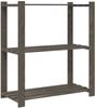 vidaXL Lagerregal mit 3 Böden Grau 80x38x90 cm Massivholz Kiefer 373386 Bild 5