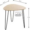Beistelltisch >24468< in schwarz-eiche, MDF, Metall - 48x48x48cm (BxHxT) Bild 2