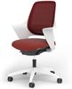 Ergotopia WellBack Bürostuhl Weiß-Rot - Ergonomisch mit Lordosenstütze & Synchronmechanik Bild 1