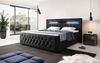 Boxspringbett Menzogna mit LED und Stauraum (2 Schubladen) 120x200 Schwarz H2 (bis 70kg) Bild 2