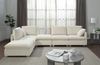 ATLANTIC home collection Wohnlandschaft, modularer 4-Sitzer mit 2 Hockern, weicher Cordbezug Bild 3