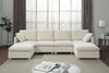ATLANTIC home collection Wohnlandschaft, modularer 4-Sitzer mit 2 Hockern, weicher Cordbezug Bild 2