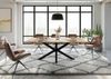 Esstisch Mango 220x100x74 natur lackiert / Epoxid schwarz, Kreuzgestell rund anthrazit matt EPOXY Bild 3