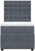 vidaXL Boxspringbett mit Matratze Dunkelgrau 100x200 cm Samt 3292275 Bild 4