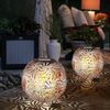 2er Set LED Solarlampe, Dekorgeflecht-Kugel, H 54 cm Bild 4