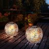 2er Set LED Solarlampe, Dekorgeflecht-Kugel, H 54 cm Bild 5