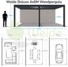 Weide E-Deluxe Plus | elektrische Wand Pergola mit LED | Voll Aluminium | 4 x 6 M | motorisiertes Lamellendach weiß Bild 5