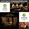 BRAST Pavillon Aluminium Pagode 3,5x3,5m Dunkelgrau inkl. Moskitonetz + LED festes Dach wasserdicht stabil UV-Schutz Bild 5