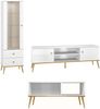 Küchenklapphängeschrank Rimini 80x36cm Glaseinsatz matt Farbe: RAL 5024 pastellblau matt / grau RI-W4BS/80/WKF Bild 1