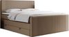 Boxspringbett KING DOREN, mit zwei Bettkästen und einer Multipocket-Matratze - 140x200 - Braun Kunstleder - H4 Bild 4