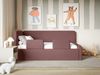 Selsey 'Fanko' Kinderbett 90x200 cm mit Rausfallschutz, Kopfteil links, Samt, Rosa Bild 2