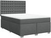 vidaXL Boxspringbett mit Matratze Dunkelgrau 160x200 cm Stoff 3292854 Bild 3