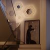 s.luce Atom eckige LED Effekt Wand- & Deckenleuchte Chrom Ø 80cm Bild 2