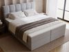 GRAINGOLD Maison Boxspringbett 140x200, Boxspringbett mit zwei Bettkästen, Kopfteil, Velour-Stoff, Grau Bild 3