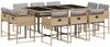 vidaXL 11-tlg. Garten-Essgruppe mit Kissen Beigemischung Poly Rattan 3211392 Bild 2