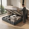 Gdood Polsterbett Stauraumbett Doppelbett LED (Type-C + USB, Hydraulisch hebbarer Stauraum), Mit Bettkasten, LED-Beleuchtung, USB-Anschluss, 160x200 cm Bild 3