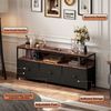 Simurq Lowboard TV-Schrank,Fernsehtisch mit 3 Schubladen,offenen Fächern, Wohnzimmer, RGB-LED-Beleuchtung, 3 Schubladen, Stauraum, 40-50-Zoll-Fernseher Bild 4
