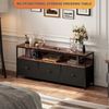 Simurq Lowboard TV-Schrank,Fernsehtisch mit 3 Schubladen,offenen Fächern, Wohnzimmer, RGB-LED-Beleuchtung, 3 Schubladen, Stauraum, 40-50-Zoll-Fernseher Bild 2