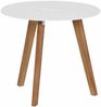 Alba Beistelltisch Ø50x45 cm Teakholz Couchtisch Kaffeetisch Wohnzimmertisch Bild 1