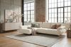KAWOLA Ecksofa ANISSA Stoff cremeweiß manuelle Rückenverstellung Longchair links 84 x 185 x 297 cm Bild 5