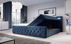 Boxspringbett Gloria mit LED und Stauraum 200x200 Blau H2 (bis 70kg) Bild 3