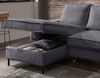 Polsterecke >Rube< Schlaffunktion, Stauraum, Cord grau - 240x92x150cm (BxHxT) Bild 5