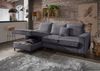 Polsterecke >Rube< Schlaffunktion, Stauraum, Cord grau - 240x92x150cm (BxHxT) Bild 4