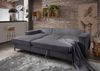 Polsterecke >Rube< Schlaffunktion, Stauraum, Cord grau - 240x92x150cm (BxHxT) Bild 3