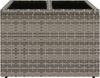 vidaXL Gartentisch mit Glasplatte Grau 55x55x37 cm Poly Rattan 366120 Bild 4