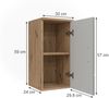 Hängeschrank Irma Salbeigrün 30 x 59 cm Vicco Bild 2