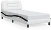 vidaXL Bettgestell mit LED ohne Matratze "Hvar" Weiß und Schwarz 90x200 cm 3213912 Bild 5