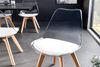 riess-ambiente Esszimmerstuhl SCANDINAVIA MEISTERSTÜCK transparent / weiß / natur (Einzelartikel, 1 St), Kunststoff · Kunstleder · Massivholz · Design Bild 4