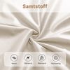 Merax Esszimmerstuhl (Set, 4 St), 4er Set Polsterstühle Küchenstuhl Samt Beige, silberne Metallbeine Bild 5