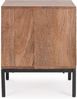 Nachttisch Kindia aus Mangoholz, Braun/Schwarz, 50 x 42 x 50 cm Bild 3