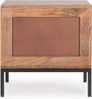Nachttisch Kindia aus Mangoholz, Braun/Schwarz, 50 x 42 x 50 cm Bild 2