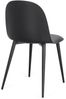 Esszimmerstuhl Allini 4er-Set aus Kunststoff, modernes Design, Schwarz, Metallgestell Bild 3